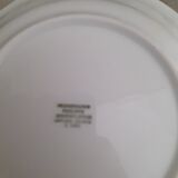 Set of 6 white limoges hollow plates