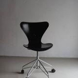 3117 Black swivel chair by Arne Jacobsen for Fritz Hansen