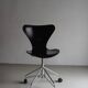 3117 Black swivel chair by Arne Jacobsen for Fritz Hansen