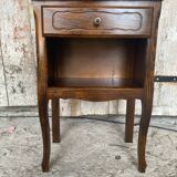 Louis XV Style Nightstand Table Wood Drawer + Vintage Case #D936