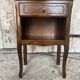 Louis XV Style Nightstand Table Wood Drawer + Vintage Case #D936