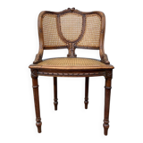 Louis XVI office chair in solid walnut
