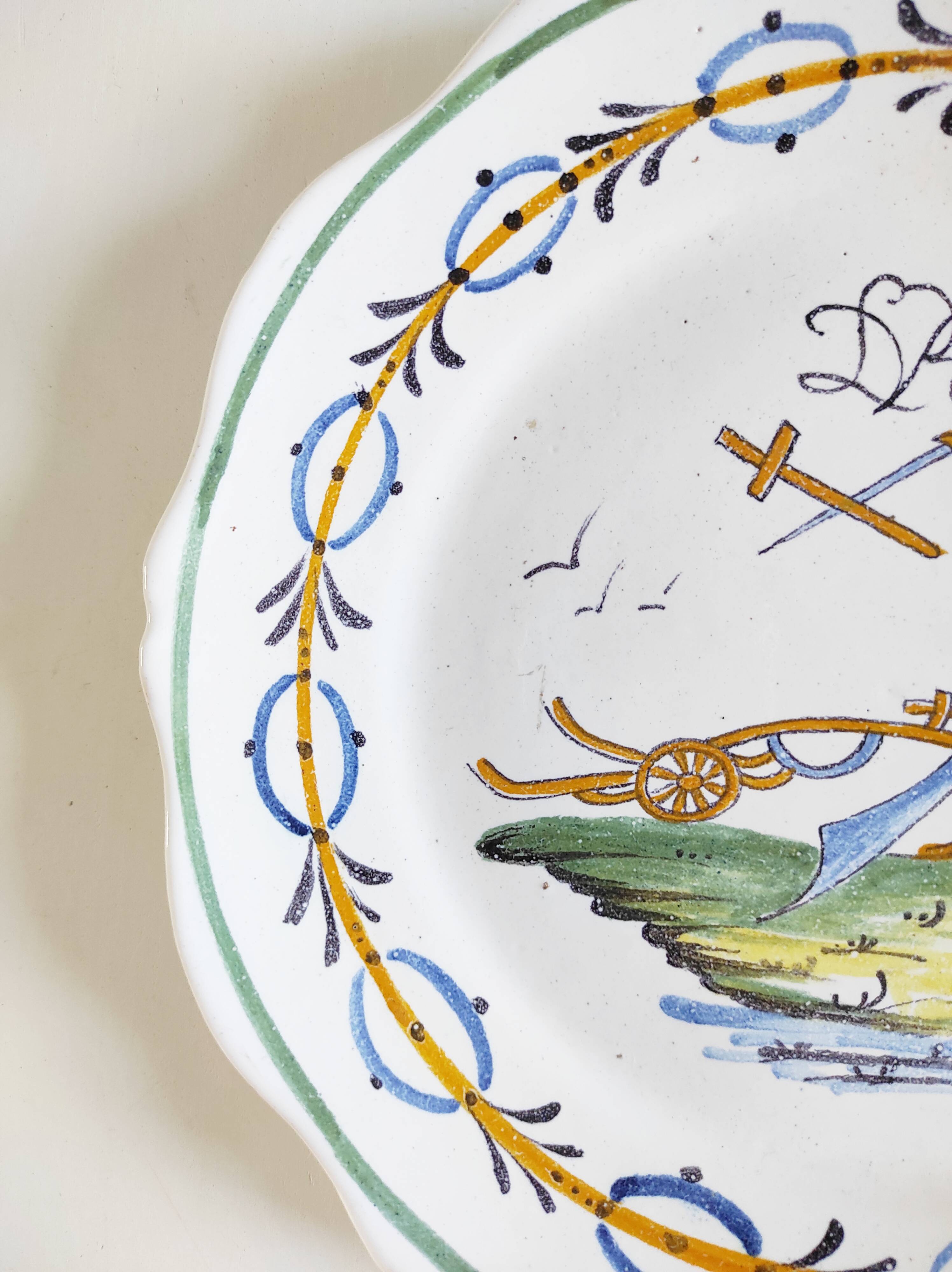 Nevers earthenware plate