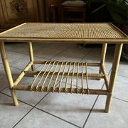 Bamboo and rattan coffee table