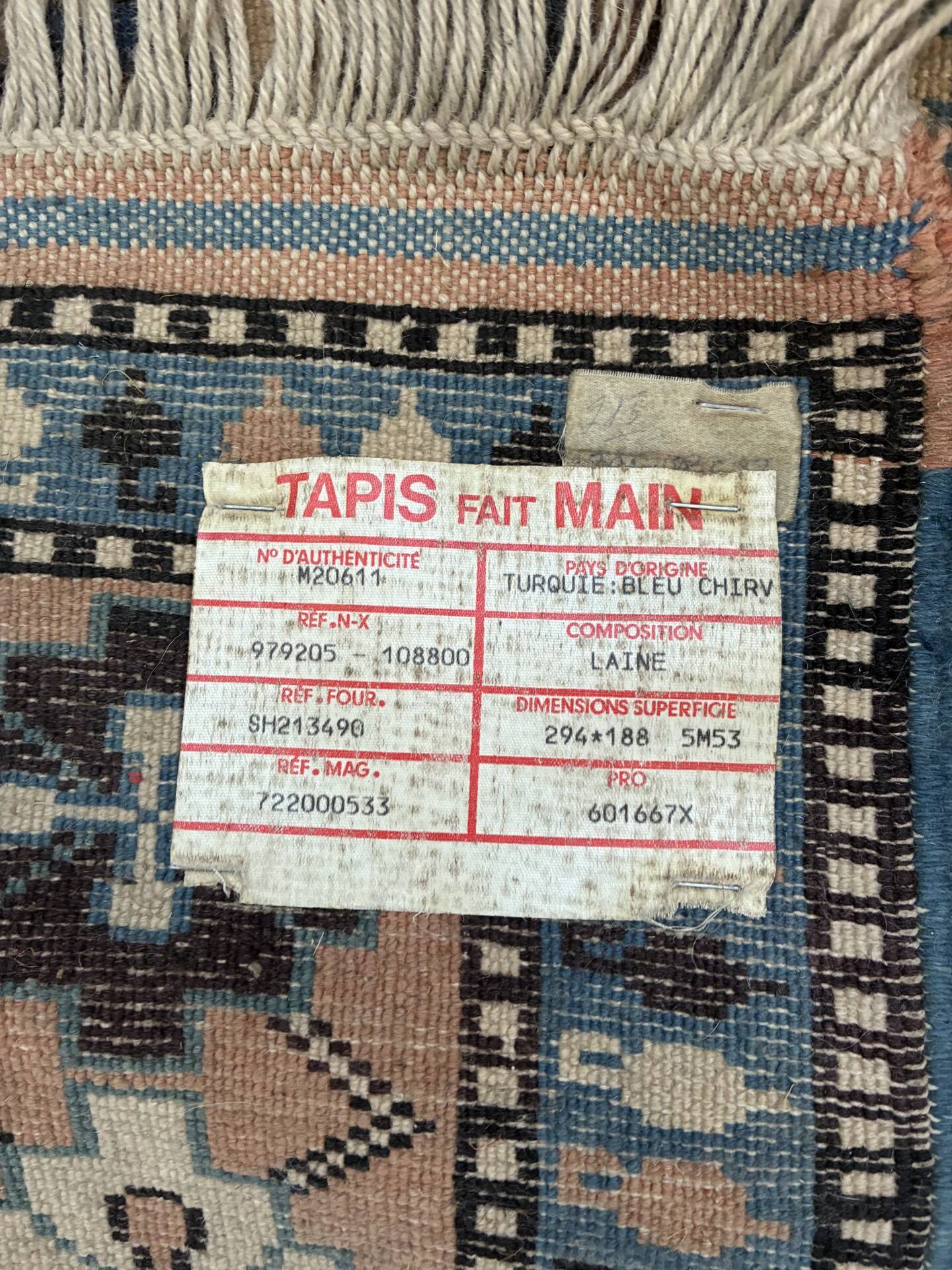 Turkish wool rug 294 x 188