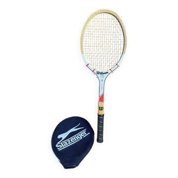 Vintage american event star wood wilson chris tennis racket