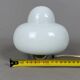 Pair of space age UFO table lamps in white Murano glass, modernist 1970s.