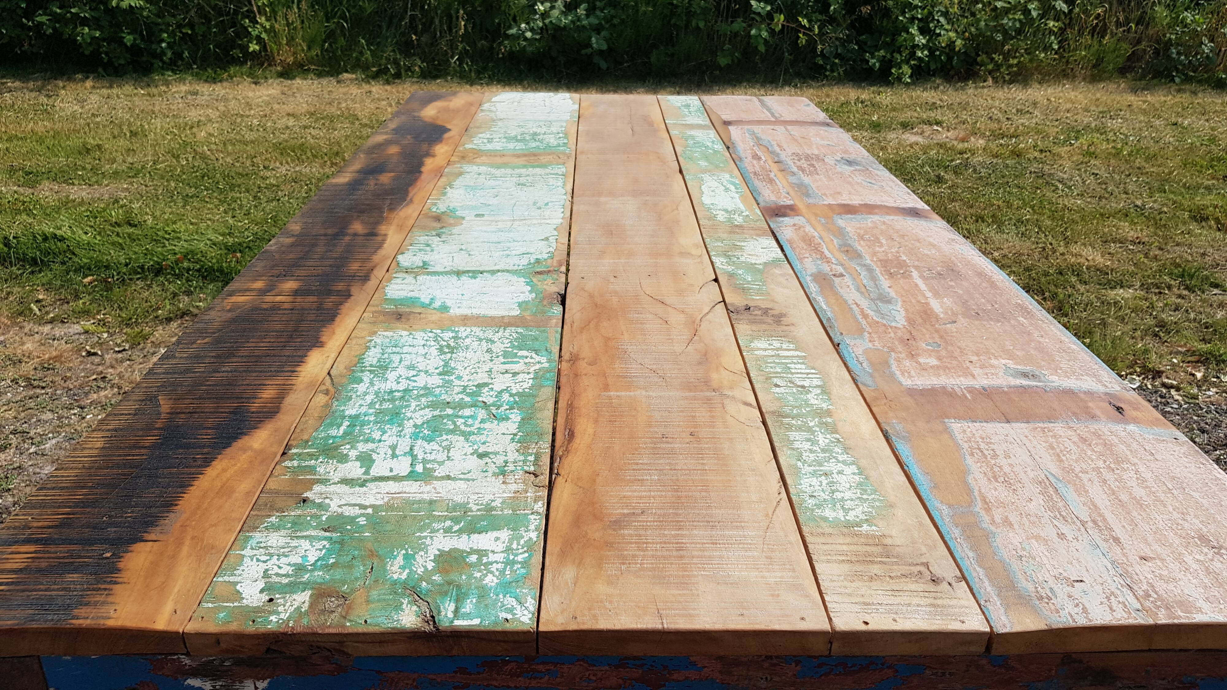 Teak table with 6 chairs