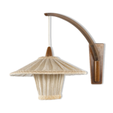 Vintage swivel applicator with Germany 1960s textile lampshade