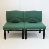 Vintage 1980s armchair in wool & steel