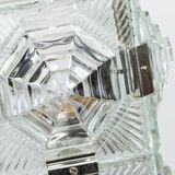 Suspension en cube de verre taillé de Kamenický Šenov, années 1950