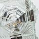 Cut glass cube pendant lamp from Kamenický Šenov, 1950's