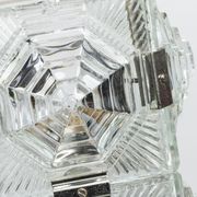 Suspension en cube de verre taillé de Kamenický Šenov, années 1950