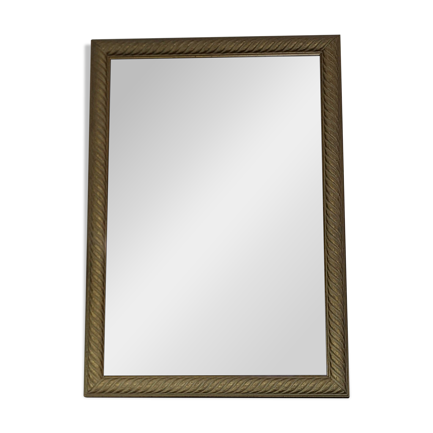 Gold beveled glass trumeau mirror