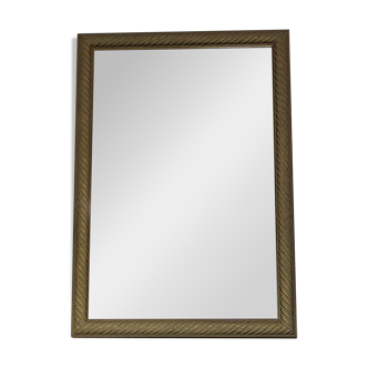Gold beveled glass trumeau mirror