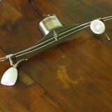 "Paulmann" 1m40 design hanging 6 lights anodized aluminium - 70s