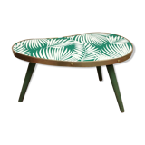 Table tripode forme haricot porte plante - Petite table d'appoint restaurée Jungle
