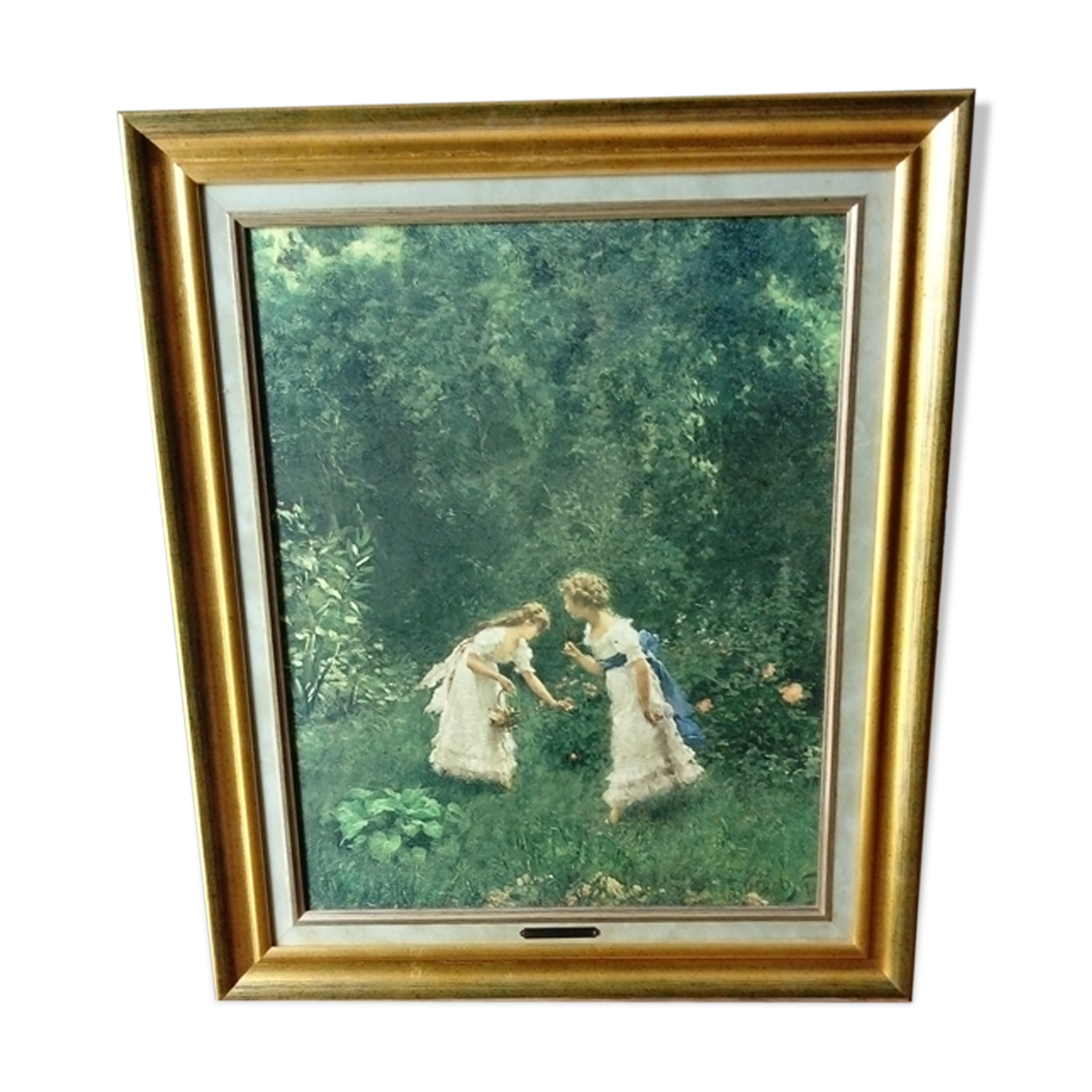 Painting "young girls in a garden"