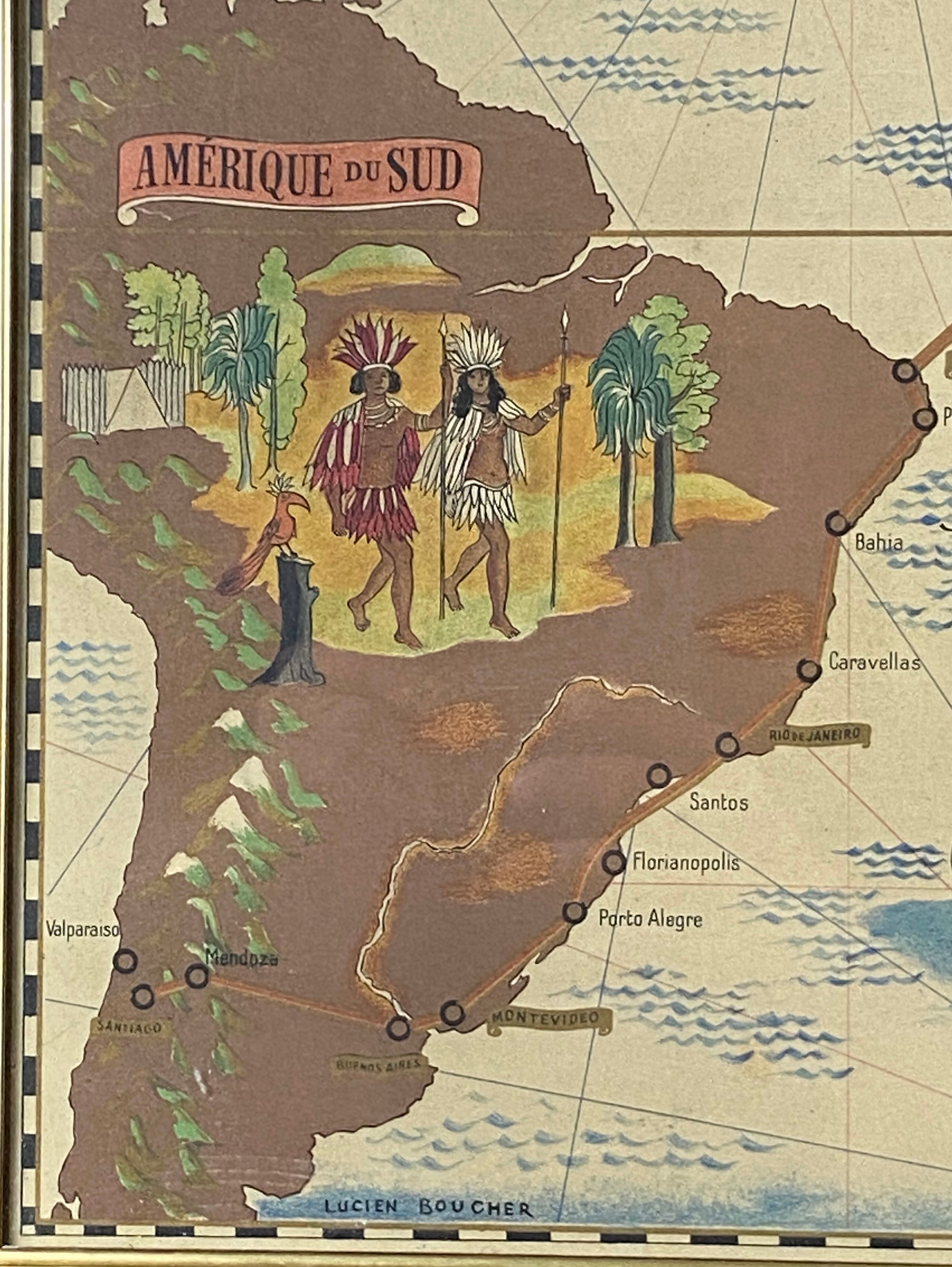 Poster of Lucien Boucher, Air France 'Nova et Vetera, Paris France 1939