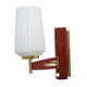 Scandinavian vintage aplique, 60s, teak glass brass