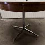Dining table 1970 extendable formica feet cross atypical chrome