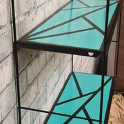 Etagere style string 1960 motif geometrique 48x58x17