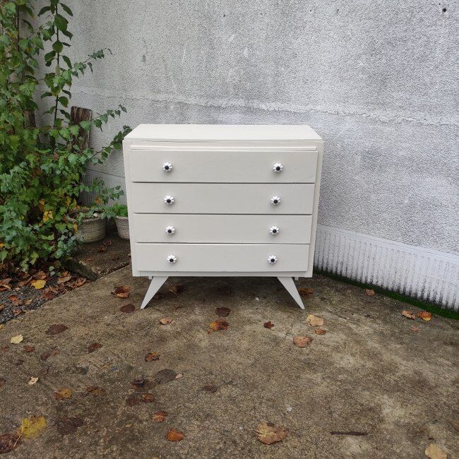 Commode vintage pieds compas