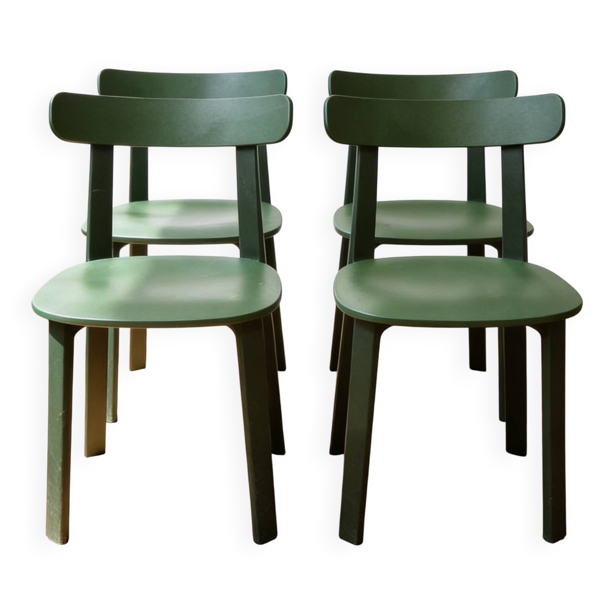 Set of 4 All Plastic Chairs, Vitra