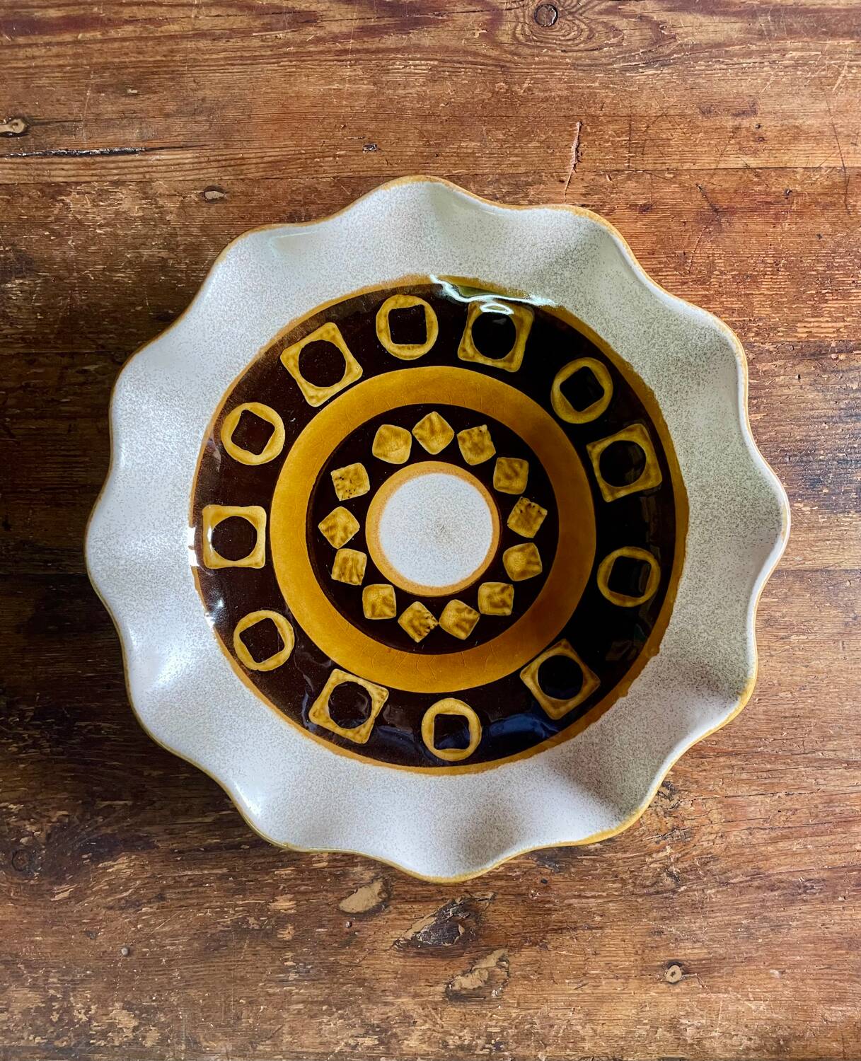 Graphic German ceramic dish
