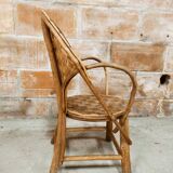 Children's armchair in chestnut basketry
