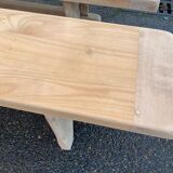 2 renovated oak farmhouse benches from the 20th century, 200cm.