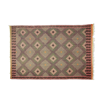 Anatolian handmade kilim rug 295 cm x 192 cm