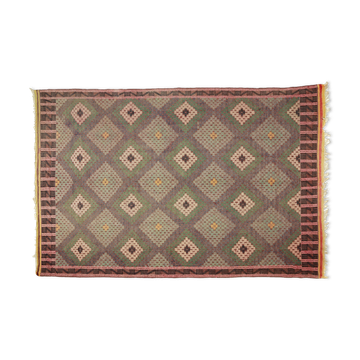 Anatolian handmade kilim rug 295 cm x 192 cm