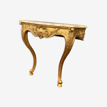 Gilded Wooden Console Louis XV Style