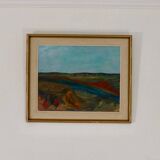 Original mid-century Swedish oil on panel – “Bold Landscape”