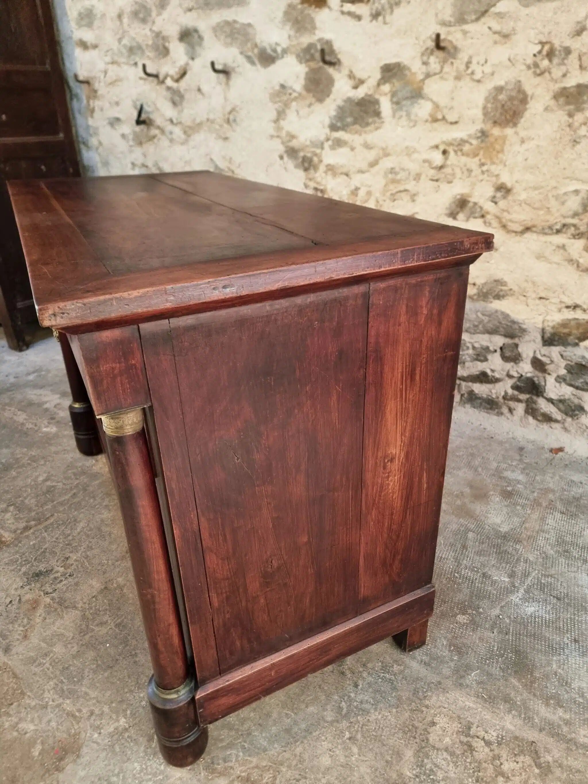 Commode Empire française ancienne en acajou