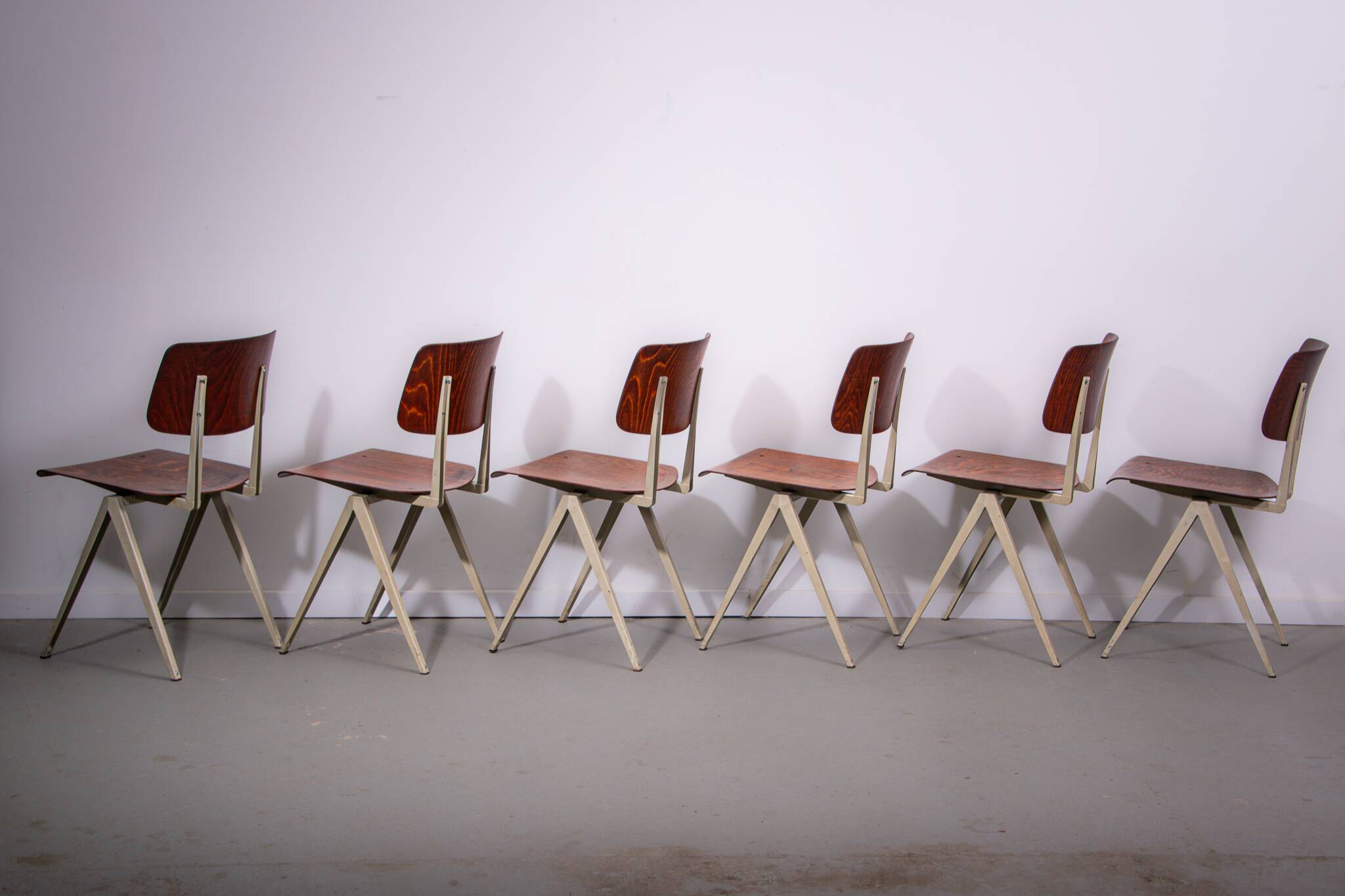 6x S16 chair by Galvanitas. Circa 1970