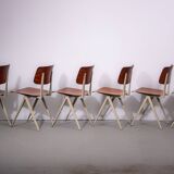 6x S16 chair by Galvanitas. Circa 1970