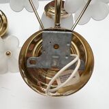 Set of 2 brass Art Deco wall lamps flower, 1960’s