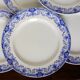 6 flat plates from the Boch Frères La Louvière porcelain model Dina