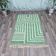 Handmade natural wool rug, size 140 x 260 cm.