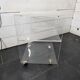 1970s Plexiglas side table on wheels