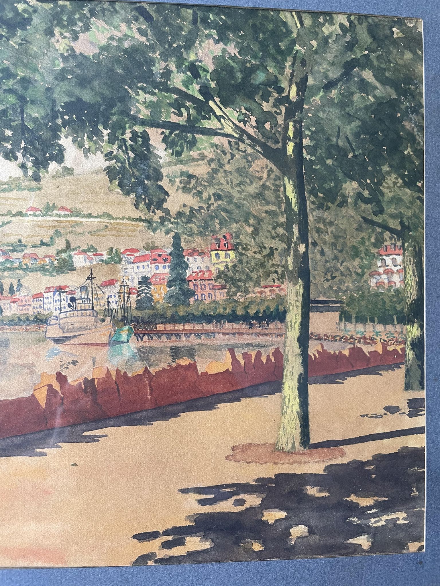 A.Cordeau "Walk around the lake" watercolor