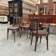 Suite of 9 bistro chairs from the early 20th century