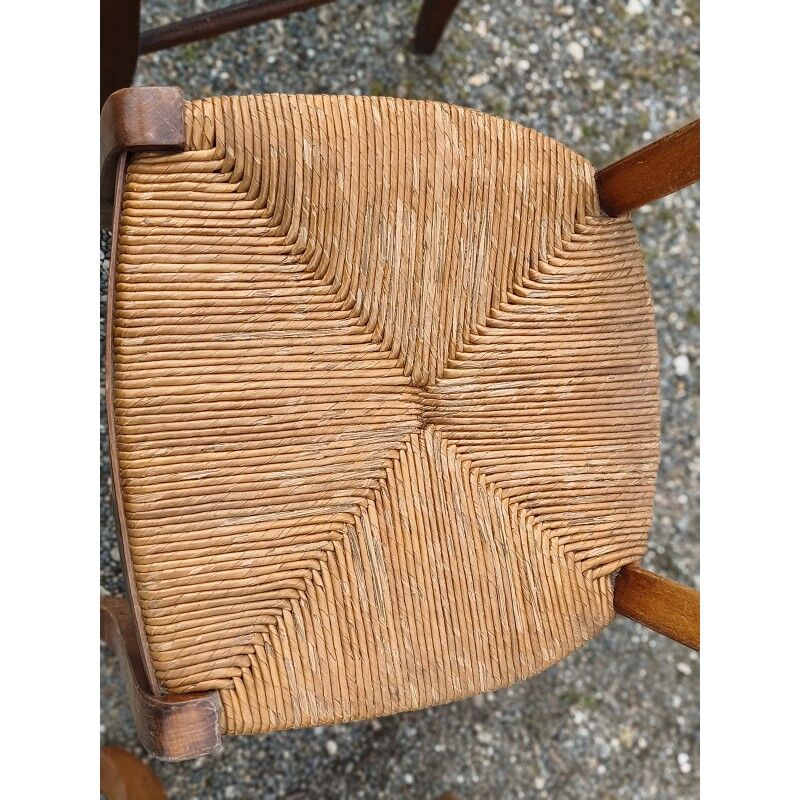 6 chaises paillées anciennes