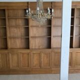 Library, solid wood wardrobe