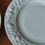 Lot de 2 assiettes porcelaine Limoges décor Riviera
