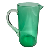 Pichet en verre vert années 70