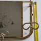 Wall coat rack in vintage gilded metal 60 cm