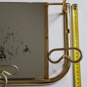 Wall coat rack in vintage gilded metal 60 cm